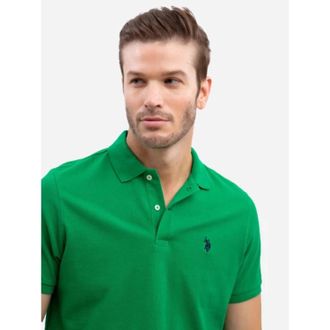 U.S.Polo Association U. S. Polo Assn. Polo Shirt Mens Kelly Green Cotton Short Sleeve GBO2222