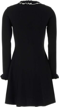 Valentino Garavani Womens Knit Dress Black Viscose Polyester