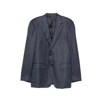 Canali Herringbone-pattern Notch-lapels Jacket