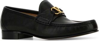 Valentino Garavani Mens Vlogo Loafer Black Buffalo Leather Bubalus