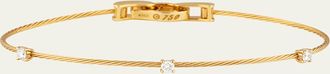 Paul Morelli Unity 18k Yellow Gold Three-Diamond Bracelet, 0.18 TCW