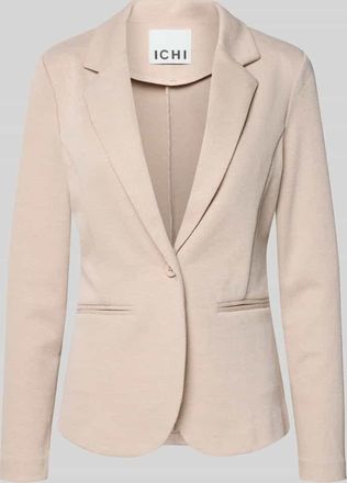 Ichi Slim Fit Blazer mit Paspeltaschen Modell KATE PIQUE in Sand, Gr&ouml;&szlig;e XXL