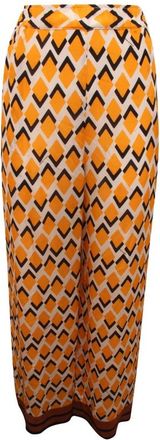 Emma & Gaia 35P508 Wijde Broek - Dames - Wijde Broeken - Veelkleurig - M - Broeken