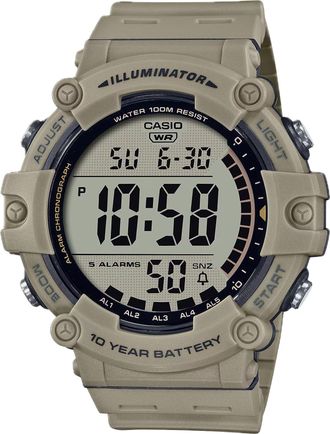 Casio Mens Illuminator Beige Grey Digital Watch - AE-1500WH-5AV