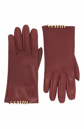 Lanvin Melodie Leather Gloves By Lanvin in Burgundy at Nordstrom, Size 8