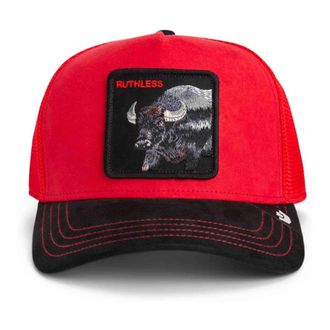 Goorin Brothers Buffalo Suede Trucker Cap - unisex - Petten - Rood - ONE Size - Su&egrave;de - Accessoires