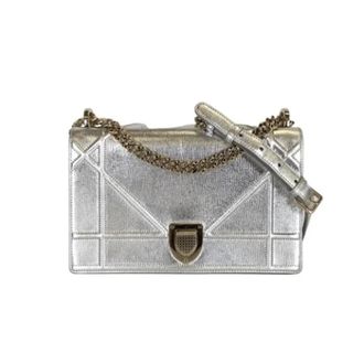 Dior Pre-owned Leather dior-bags - Dames - Vintage Schoudertas - Grijs - ONE Size - Leer - Vintage