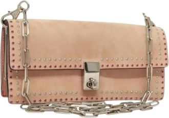 Valentino Pre-owned Cross Body Bags, female, Pink, Size: ONE SIZE Pre-owned Turnlock Chain Shoulder Bag