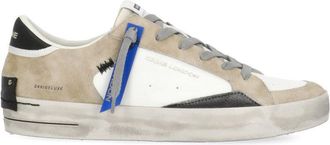 Crime London Beige Sk8 Deluxe Suede Sneakers