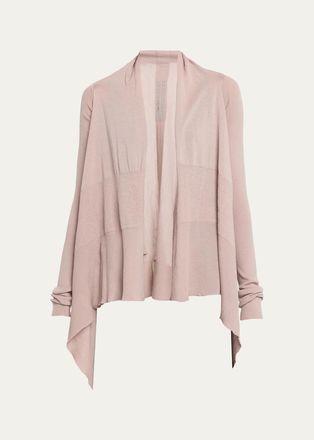 Rick Owens Wool Knit Long Medium Wrap Cardigan