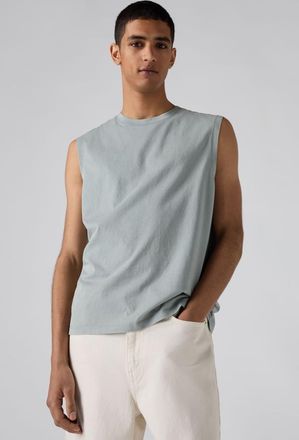 Levi's Muscle Tank - Uomo - XL - Verde / 90s Fade Wash Lead