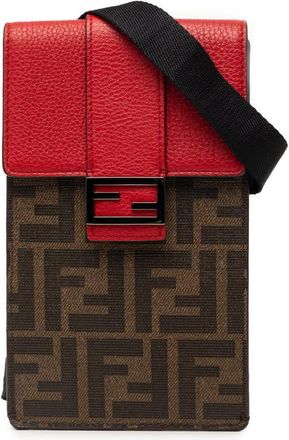 Fendi Pre-owned Fendi Zucca Coated Canvas Phone Holder Crossbody Unisex 9ZIC5IXSNHYDPDVM