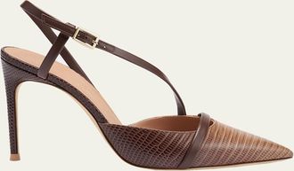 Malone Souliers 90mm Valeria Embossed Leather Pumps