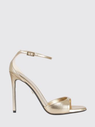 Alev&igrave; Patent Leather Stiletto Heel Sandals with Ankle Strap