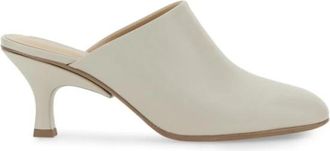 Tod's Leren Mules - Dames - Muiltjes - Wit - 40 EU - Leer - Schoenen