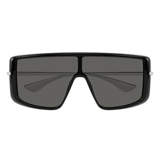 Alexander McQueen T-Bar Visor Sunglasses - female - Alexander McQueen - Sunglasses - Black - ONE SIZE - Accessories