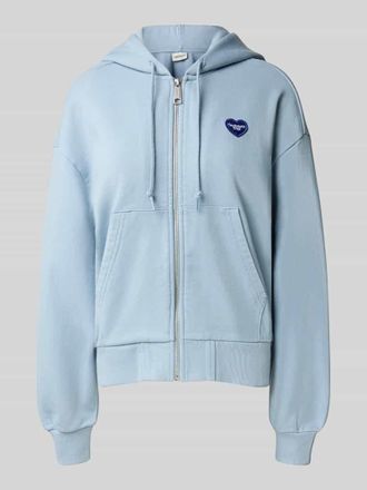 Carhartt Work in Progress Sweatjacke mit Label-Stitching in Hellblau, Gr&ouml;&szlig;e XS