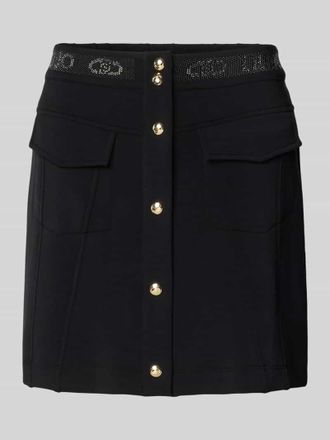 Liu Jo Minirock mit Ziersteinbesatz und Pattentaschen in Black, Gr&ouml;&szlig;e XL