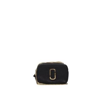 Marc Jacobs Cross Body Bags, female, Black, Size: ONE SIZE Black Leather Crossbody Bag with Zip