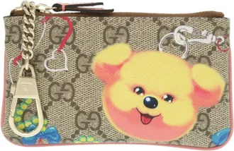 Gucci Beige Gg Supreme Coin Purse/Coin Case (Pre-Owned)