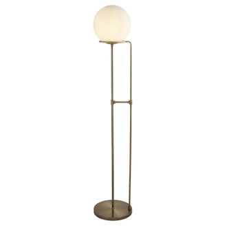 Searchlight Searchlight - Piantana Contemporaneo Sfera Acciaio Ottone Vetro Bianco 1 Luce E27