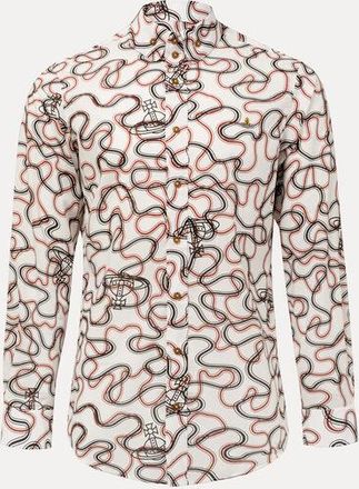 Vivienne Westwood Two Button Krall Shirt Printed Tana Lawn White-wiggle 48 Men