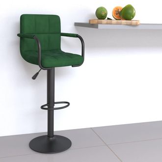 vidaXL Taburete De Cocina De Terciopelo Verde Oscuro Vidaxl