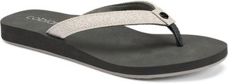 Cobian Womens Fiesta Skinny Bounce Slipper In White Glitter