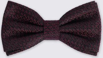 Moss Burgundy Silk Grenadine Pre-Tied Bow Tie