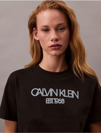 Calvin Klein Jeans Calvin Klein Womens Calvin Klein Logo Classic Tee - Black - XS