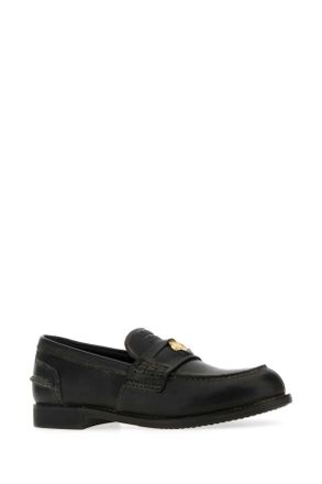 Miu Miu Womens Black Leather Loafers Nero Calfleather Mocassini