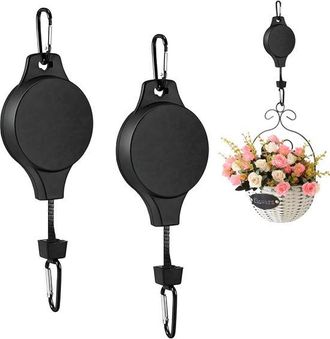 No Brand Colgadores Para Plantas, Ganchos Retr&aacute;ctiles, Ganchos Para Cestas De Flores, Cesta De Flores De Alta Calidad, Ganchos Para Cestas De Jard&iacute;n Y Casitas 