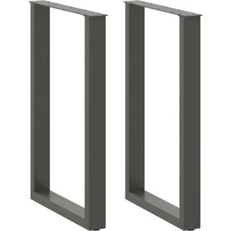 vidaXL Patas Para Mesa De Bar En Forma De U (2 Unidades), Antracita, 60 X (90-91) Cm, Acero Vidaxl