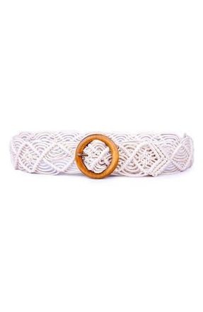Linea Pelle Macrame Braided Belt in Natural at Nordstrom Rack, Size X-Large