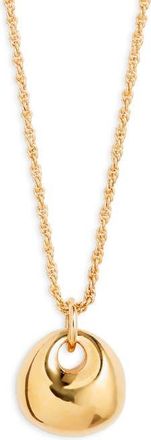 Nordstrom Demi Fine Sculpted Pendant Necklace in 14K Gold Plated at Nordstrom