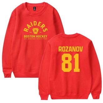 Generic Heated Rivalry Rozanov 81 Merch Sweatshirt Unisex Casual Crewneck Long Sleeve Pullover Clothes (M,Red)