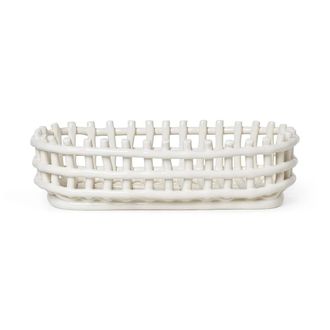 Ferm Living Keramik Korb oval, off-white