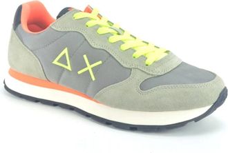 Sun 68 Grijze Runner Fluorescerende Sneakers - Heren - Sneakers - Veelkleurig - 43 EU - Schoenen
