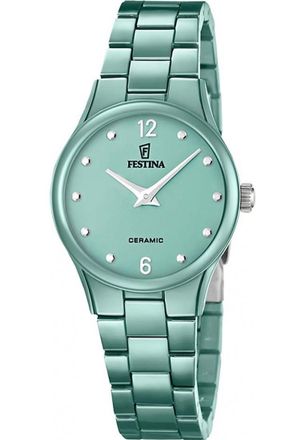 Festina Womens F20751-3 Ladies Ceramic Watch - Green - One Size