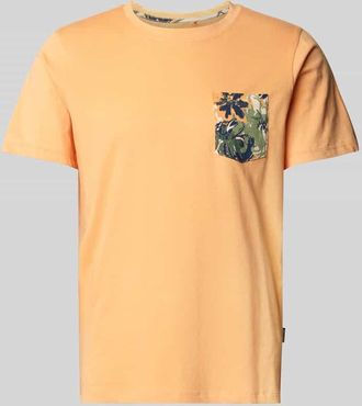 Blend T-Shirt mit geripptem Rundhalsausschnitt Modell BHJEM in Orange, Gr&ouml;&szlig;e S