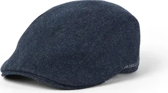 Brunello Cucinelli Virgin wool flannel flat cap in Night at Nordstrom, Size X-Large