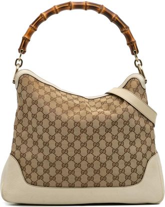 Gucci 2016-2025 GG Canvas Bamboo Diana satchel - women - Canvas/Leather - One Size - Brown