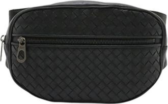 Bottega Veneta Pre-owned Intrecciato Sling Bag - Dames - Vintage Heuptassen - Zwart - ONE Size - Leer - Vintage