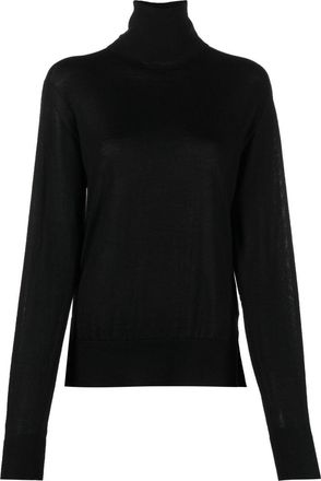 Jil Sander roll-neck long-sleeve jumper - women - Silk/Cashmere/Virgin Wool - 38 - Black
