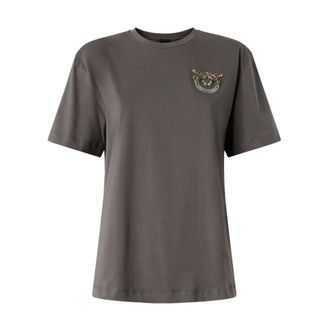 Pinko T-Shirts, female, Gray, Size: XS T-Shirt