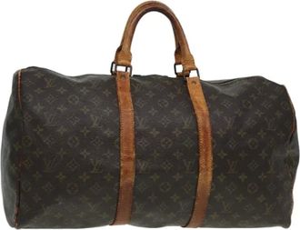Louis Vuitton Pre-owned Weekend Bags, female, Brown, Size: ONE SIZE Pre-owned Keepall 50 Boston Bag