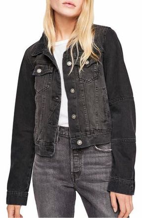 Free People We the Free Rumors Denim Jacket in Black at Nordstrom Rack, Size Small
