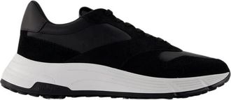 Hogan Witte Lederen Sneakers - Hyperlight - Heren - Sneakers - Zwart - 41 1/2 EU - Schoenen