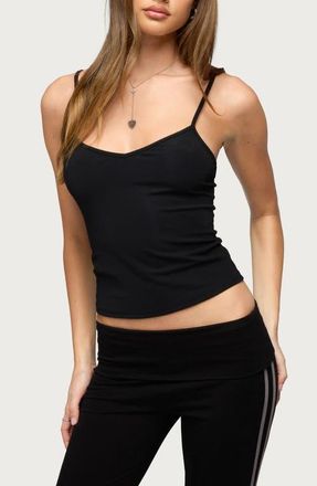 Edikted Yolena Rib Camisole in Black at Nordstrom, Size X-Small