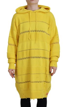 Dsquared2 Dsquared&sup2; Cotton Knitted Hooded Pullover Womens Sweater (Pre-Owned)